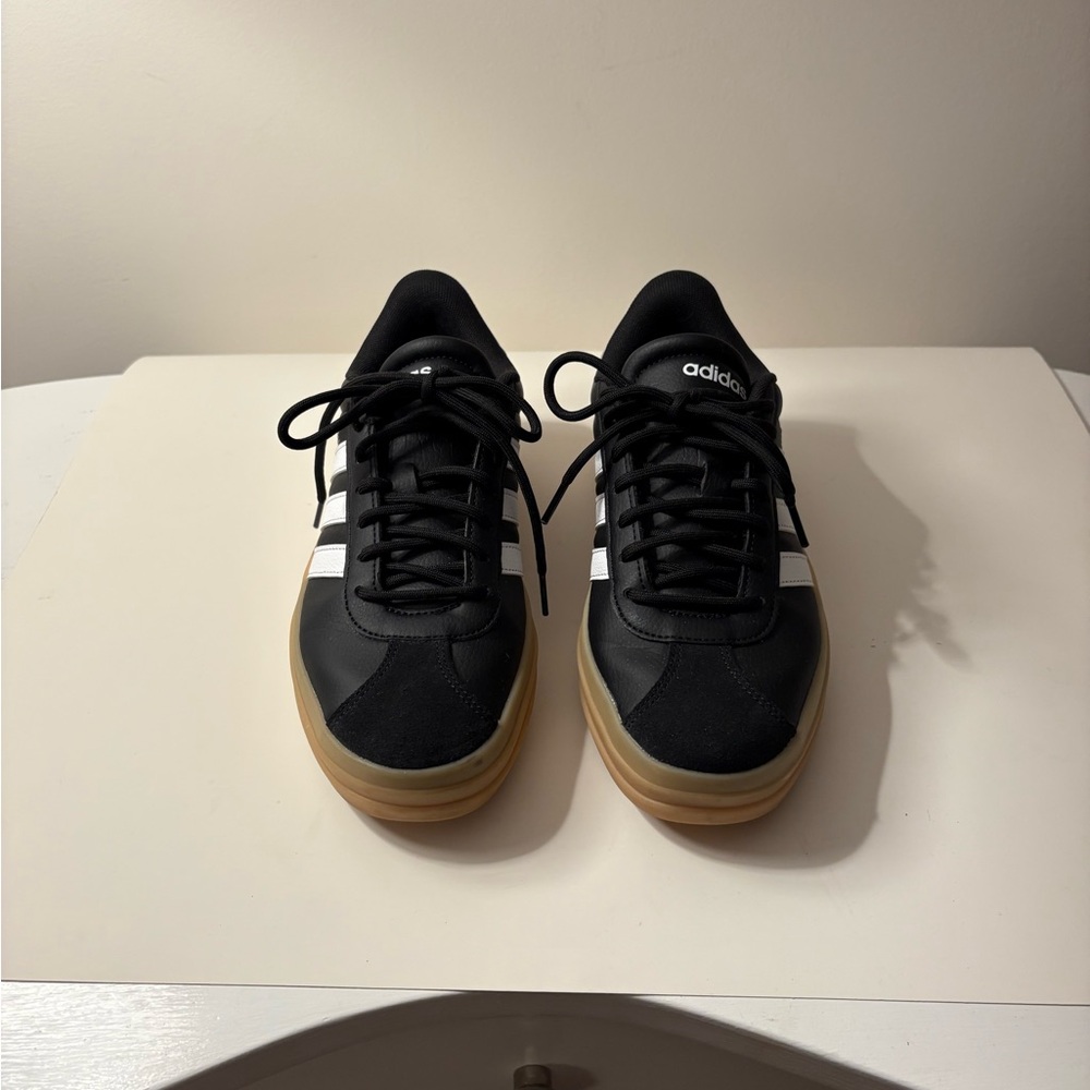 Adidas Women's Black Sneakers with White Accents